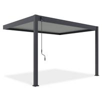 Pavėsinė Pergola Elegance Wall, 400 x 256 cm, antracito sp./šviesiai pilka sp.