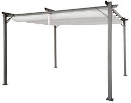 Pavėsinė Pergola Sprint, 395 x 228 cm, antracito sp./balta sp.