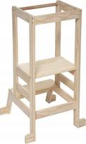 Montessori bokštelis Atmosphera Tower, mediena, ruda sp., 90 cm x 51 cm x 51 cm