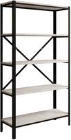 Knygų lentyna ADRK Rene, juoda sp./pilka sp., 146.8 cm x 30 cm x 80 cm