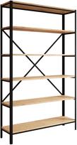 Knygų lentyna ADRK Ralph, ąžuolo sp./juoda sp., 180.2 cm x 30 cm x 110 cm