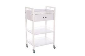 Triaukštis procedūrinis vežimėlis su stalčiumi Procedure Trolley with Drawer, 49.5 cm, 15 kg
