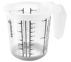 Matavimo indas Keeeper Massimo, 0.5 l, skaidri sp./pilka sp.