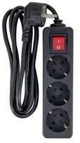 Buitinis ilgintuvas MicroConnect, 5 m, 3 lizdų, su jungikliu