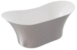 Vonia, laisvai pastatoma Besco Amber Glam Silver, 170 cm x 80 cm x 72 cm, ovalas, aukso sp./sidabro sp.