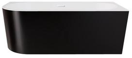 Vonia, laisvai pastatoma Besco Zoya Black&Whit, 170 cm x 80 cm x 59 cm, dešininė, balta sp./juoda sp.