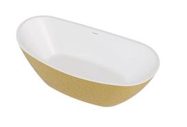 Vonia, laisvai pastatoma Besco Ayla Glam Gold, 170 cm x 80 cm x 68 cm, ovalas, aukso sp./balta sp.