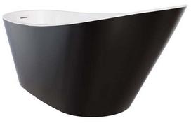 Vonia, laisvai pastatoma Besco Melody Black&Whit, 170 cm x 80 cm x 72 cm, ovalas, balta sp./juoda sp.