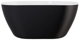 Vonia, laisvai pastatoma Besco Navia Black&White Matt, 160 cm x 80 cm x 60 cm, ovalas, balta sp./juoda sp.