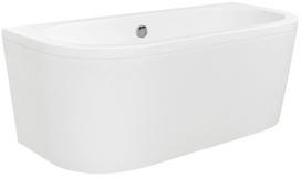 Vonia, laisvai pastatoma Besco Volya, 140 cm x 75 cm x 60 cm, balta sp./chromo sp.