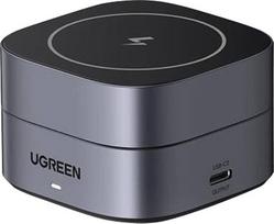 Belaidis indukcinis įkroviklis Ugreen W526 3-in-1, USB Type C/Qi/MagSafe, 6 cm, juoda sp., 20 W