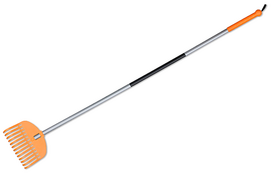 Grėblys vėduoklinis Bradas TQ G13TS, su kotu, 1730 mm, oranžinė sp.
