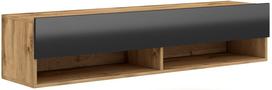 TV staliukas Derby, skaidri sp./ruda sp./juoda sp., 32.8 cm x 140 cm x 31 cm