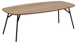 Kavos staliukas Caracas, ruda sp./juoda sp., 60 cm x 120 cm x 40 cm