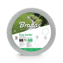 Vejos bortas Bradas Easy Border, 1000 cm x 4 cm, pilka sp.