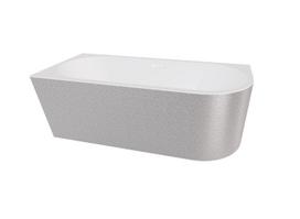Vonia, laisvai pastatoma Besco Zoya Glam, 170 cm x 80 cm x 59 cm, kairinė, sidabro sp.