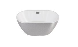 Vonia, laisvai pastatoma Besco Navia Glam, 160 cm x 80 cm x 60 cm, ovalas, sidabro sp.