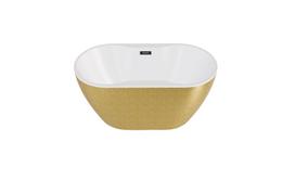 Vonia, laisvai pastatoma Besco Navia Glam, 160 cm x 80 cm x 60 cm, ovalas, aukso sp.