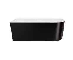 Vonia, laisvai pastatoma Besco Zoya, 170 cm x 80 cm x 59 cm, kairinė, juoda sp.