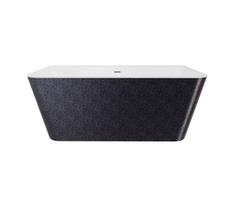Vonia, laisvai pastatoma Besco Varya Glam, 170 cm x 80 cm x 58 cm, stačiakampis, grafito sp.