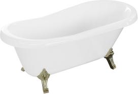 Vonia, laisvai pastatoma Mexen Retro, 170 cm x 75 cm x 75 cm, ovalas, balta sp.