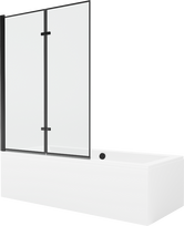Vonia, su sienele su sienele, laisvai pastatoma Mexen Cube, 170 cm x 80 cm x 39 cm, stačiakampis, balta sp.