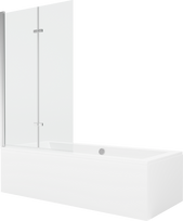 Vonia, su sienele su sienele, kampinė Mexen Cube, 180 cm x 80 cm x 39 cm, stačiakampis, balta sp.