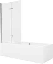 Vonia, su sienele su sienele, kampinė Mexen Cube, 170 cm x 80 cm x 39 cm, stačiakampis, balta sp.