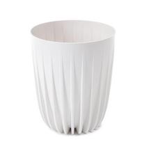 Gėlių vazonas Lamela Mira 908-05, plastikinis, Ø 30 cm, balta sp.