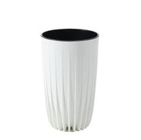Gėlių vazonas Lamela Mira Tall 983-05, plastikinis, Ø 30 cm, balta sp.