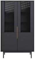 Vitrina Viva VI05, juoda sp., 39 cm x 104 cm x 179.5 cm