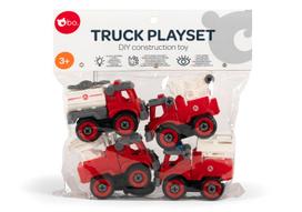 Žaislinė gaisrinė mašina Bo. DIY Truck, raudona sp.