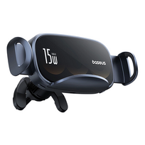 Automobilinis telefono laikiklis Baseus LightChaser, 139 mm x 74 mm, 0.384 kg, 4 - 6.7 ", juoda sp., 5 - 15 W