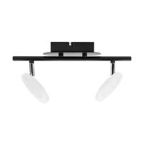 Šviestuvas lubų Domoletti Plate LED16019A-2TU, LED, 3000 °K, 2 x 3.5 W, juoda sp.
