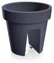 Balkoninis vazonas Lofly Railing DLOFR250-S433, plastikinis, 24.5 cm x 24.5 cm, Ø 24.5 cm, antracito sp.