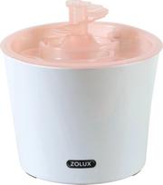 Gertuvė - fontanėlis Zolux Calypso, 3 l, 22.6 cm x 18.8 cm x 19.3 cm, balta sp./rožinė sp.