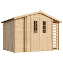 Sodo namelis, su grindimis, su vieta malkoms Timbela M389C+M389G, 206 cm x 328 cm x 218 cm