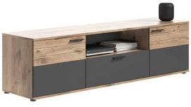 Televizoriaus spintelė MC Akcent Mason, ruda sp./pilka sp., 194 cm x 48 cm x 53 cm