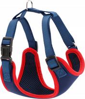 Petnešos šunims Dingo Harness, mėlyna sp./raudona sp., 490 - 690 mm, L