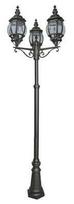 Pastatomas lauko šviestuvas Searchlight Bel Aire, 60W, E27, IP54, juoda sp., 56 cm x 220 cm