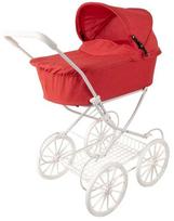 Lėlių vežimėlis BabyTrold Classic Trille, balta sp./raudona sp.