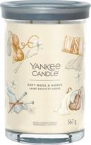 Žvakė, aromatinė Yankee Candle Soft Wool & Amber, 100 h, 567 g, balta sp.