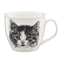 Puodelis Ambition Cat Wild, balta sp./juoda sp., 0.55 l