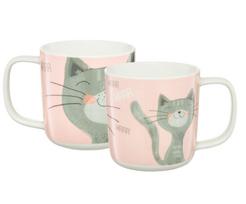 Puodelis Ambition Pets Cat, rožinė sp./pilka sp., 0.37 l
