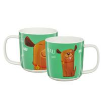 Puodelis Ambition Pets Dog, ruda sp./žalia sp., 0.37 l