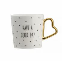 Puodelis Ambition Amore Good Day, aukso sp./balta sp./juoda sp., 0.4 l
