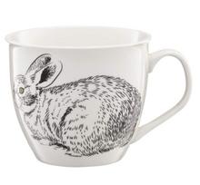 Puodelis Ambition Wild Rabbit, balta sp./juoda sp., 0.55 l