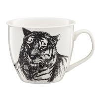 Puodelis Ambition Wild Tiger, balta sp./juoda sp., 0.55 l