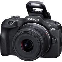 Beveidroninis fotoaparatas Canon EOS R100/RF-S 18-45mm + Mount Adapter, juoda sp.