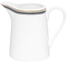 Puodelis pienui Ambition Art Deco, 300 ml, 8 cm x 12.5 cm x 10.7 cm, aukso sp./balta sp./juoda sp., porcelianas